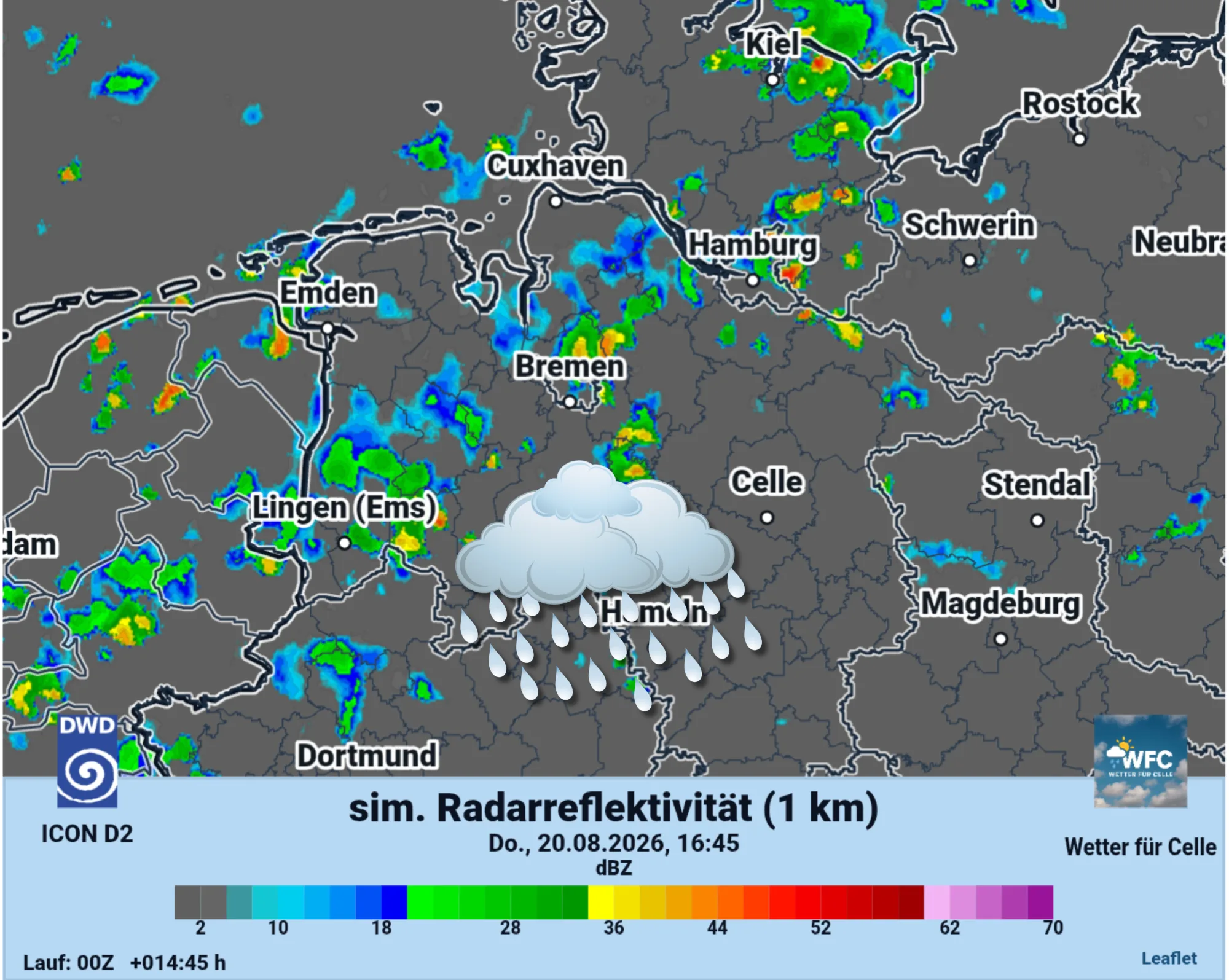 Das klassische Schauerwetter mit Blitz und Donner