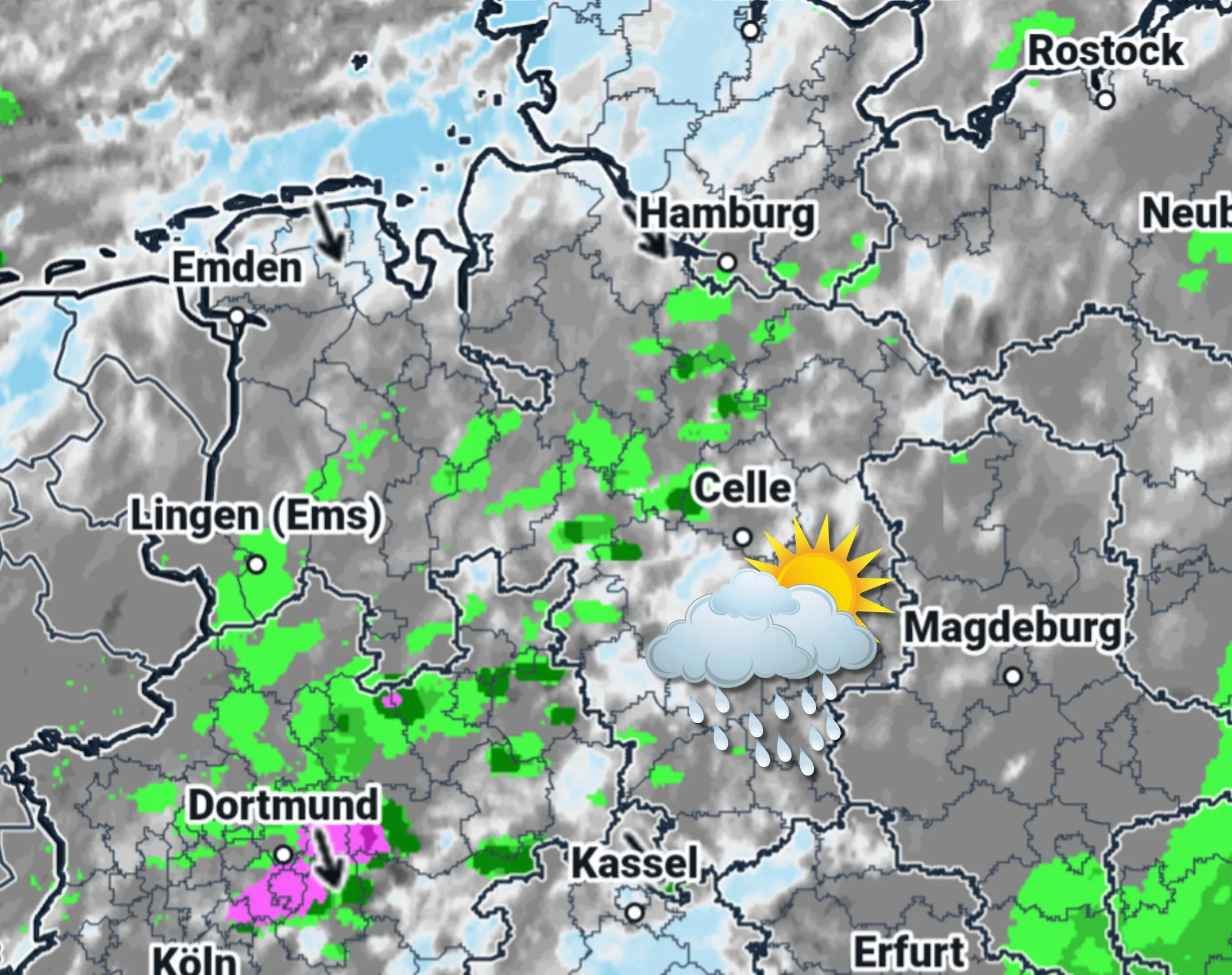 Ein mix aus Sonne - Wolken , vereinzelt auch Schauer