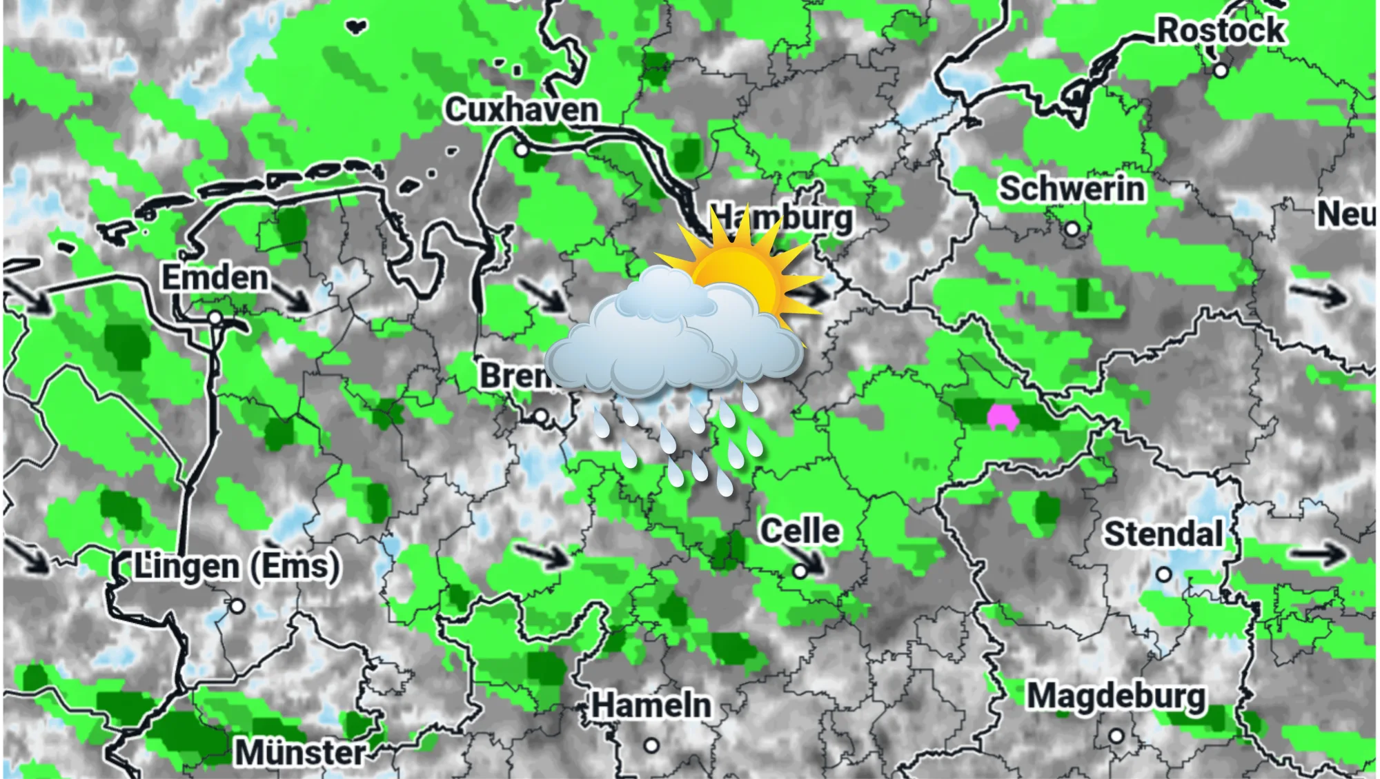Schauerwetter - viele Wolken, wenig Sonne