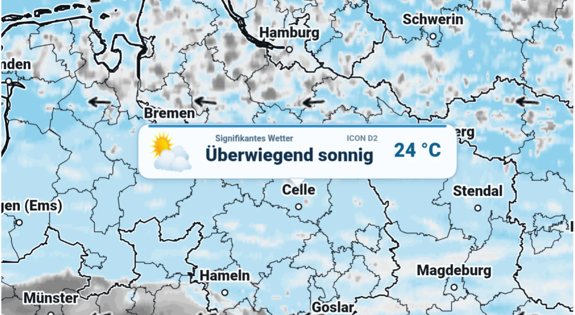 Hochdruckwetter mit Sonne und warmen Temperaturen