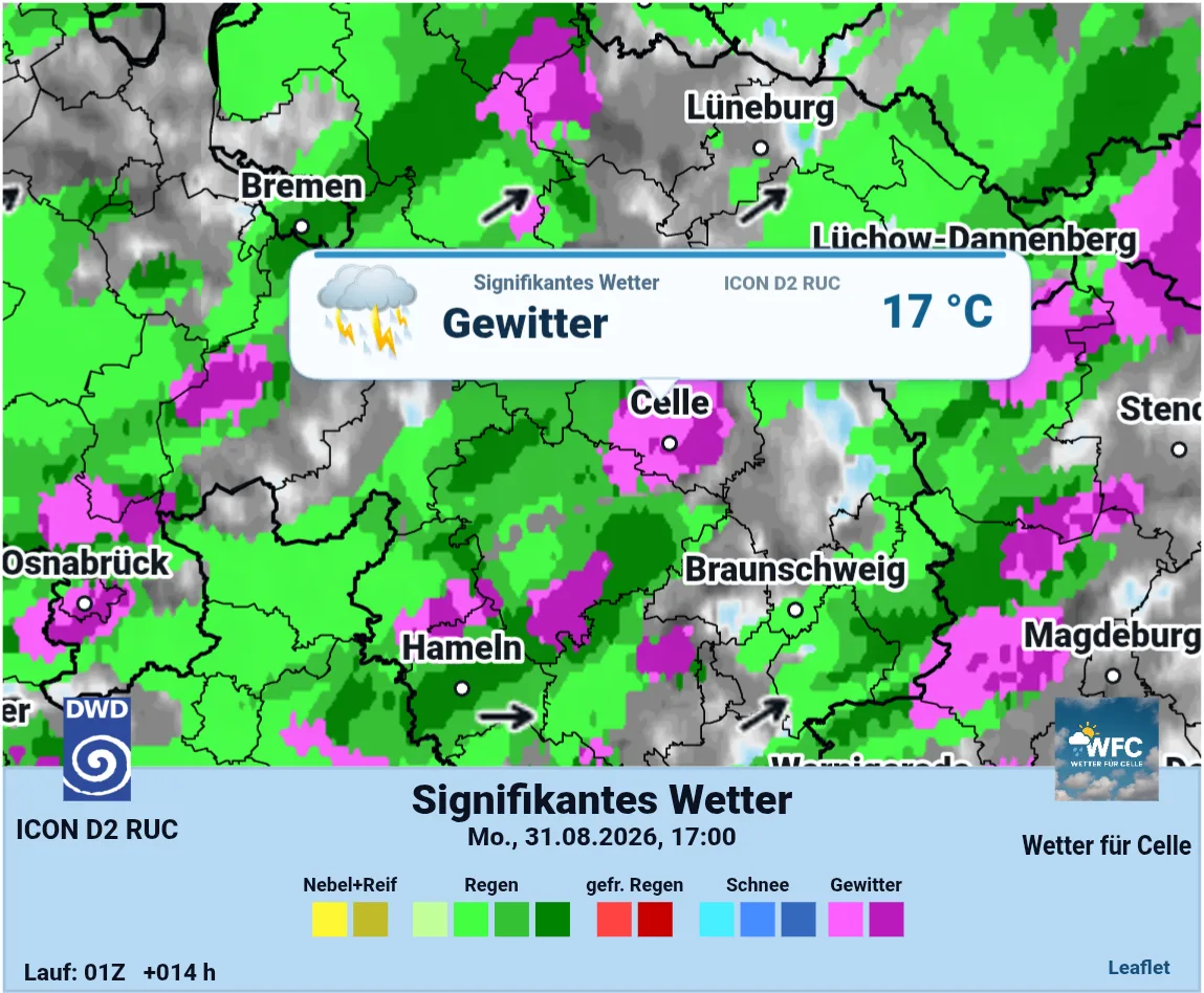 Windiges Schauerwetter mit einzelnen Gewittern