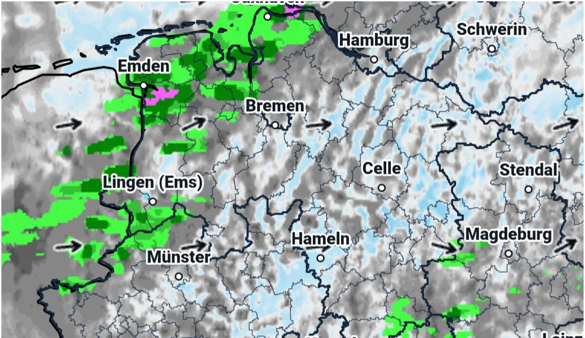Trockener Tag - Regen in der Nacht