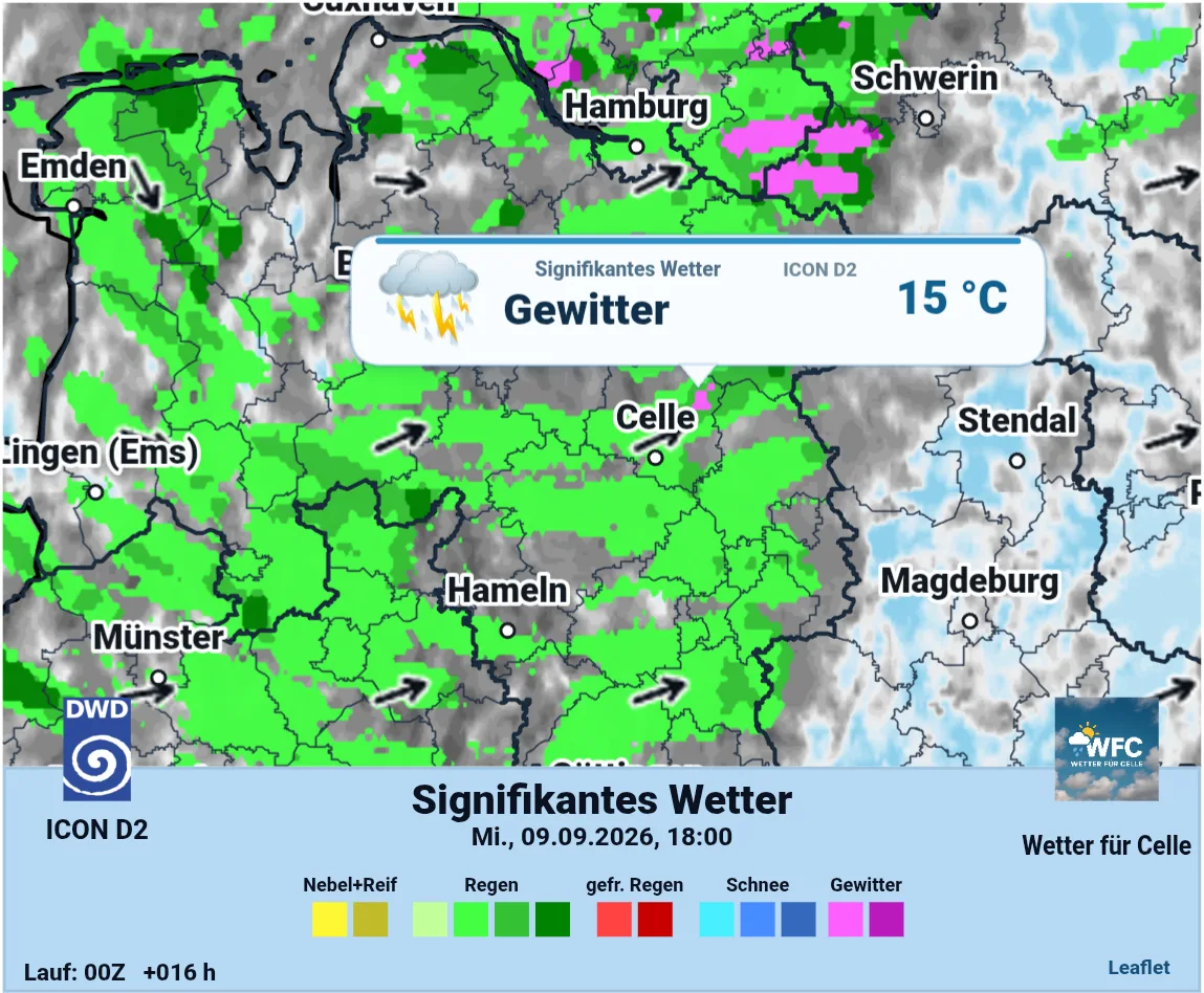 Ein kleines Tief sorgt für unbeständiges Wetter