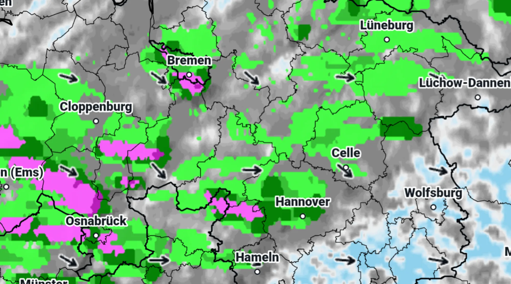 Schauerwetter am heutigen Mittwoch