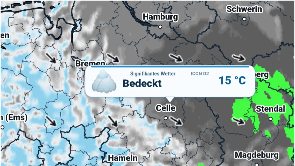 Erst Tief, dann Hoch - anfangs Regen dann viele Wolken