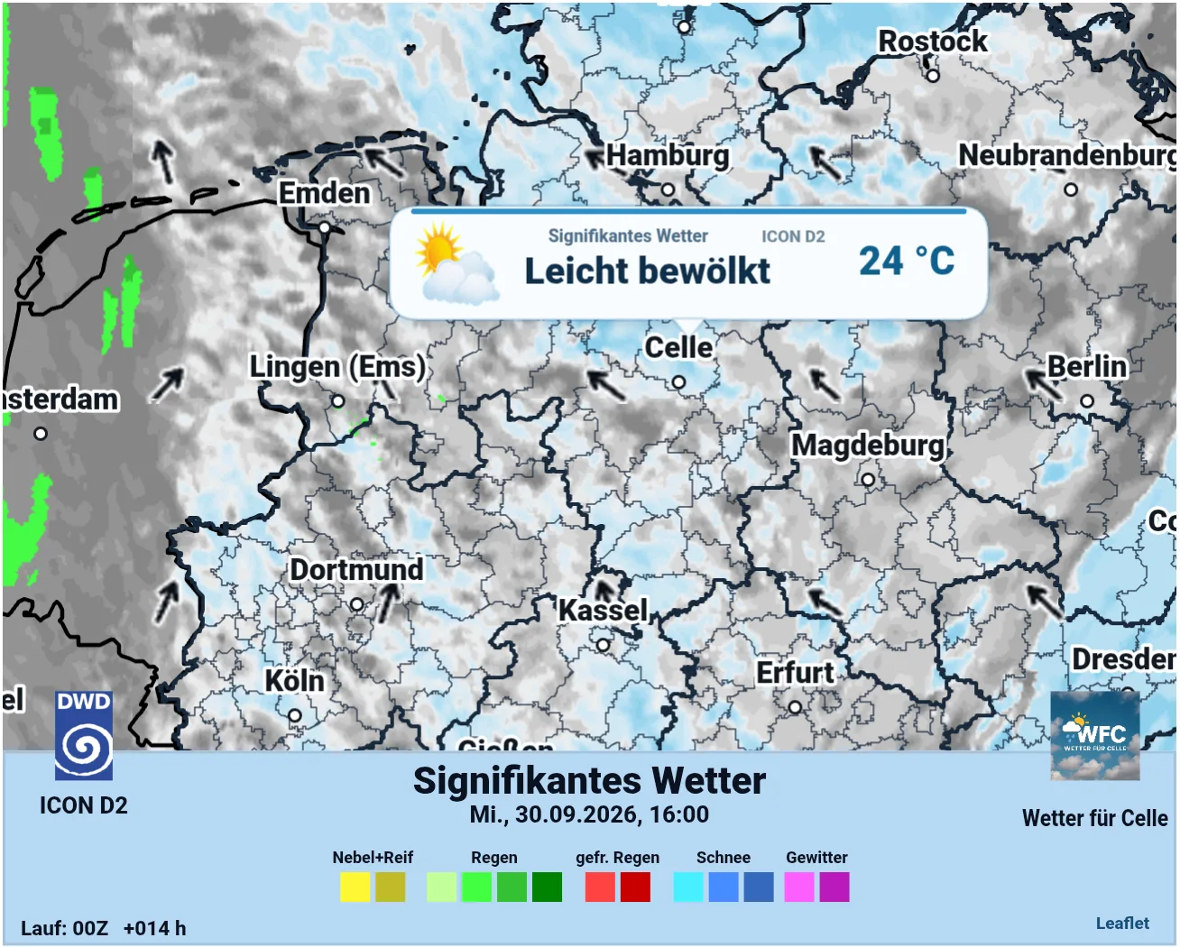 Sonne und Wolken mix, warm