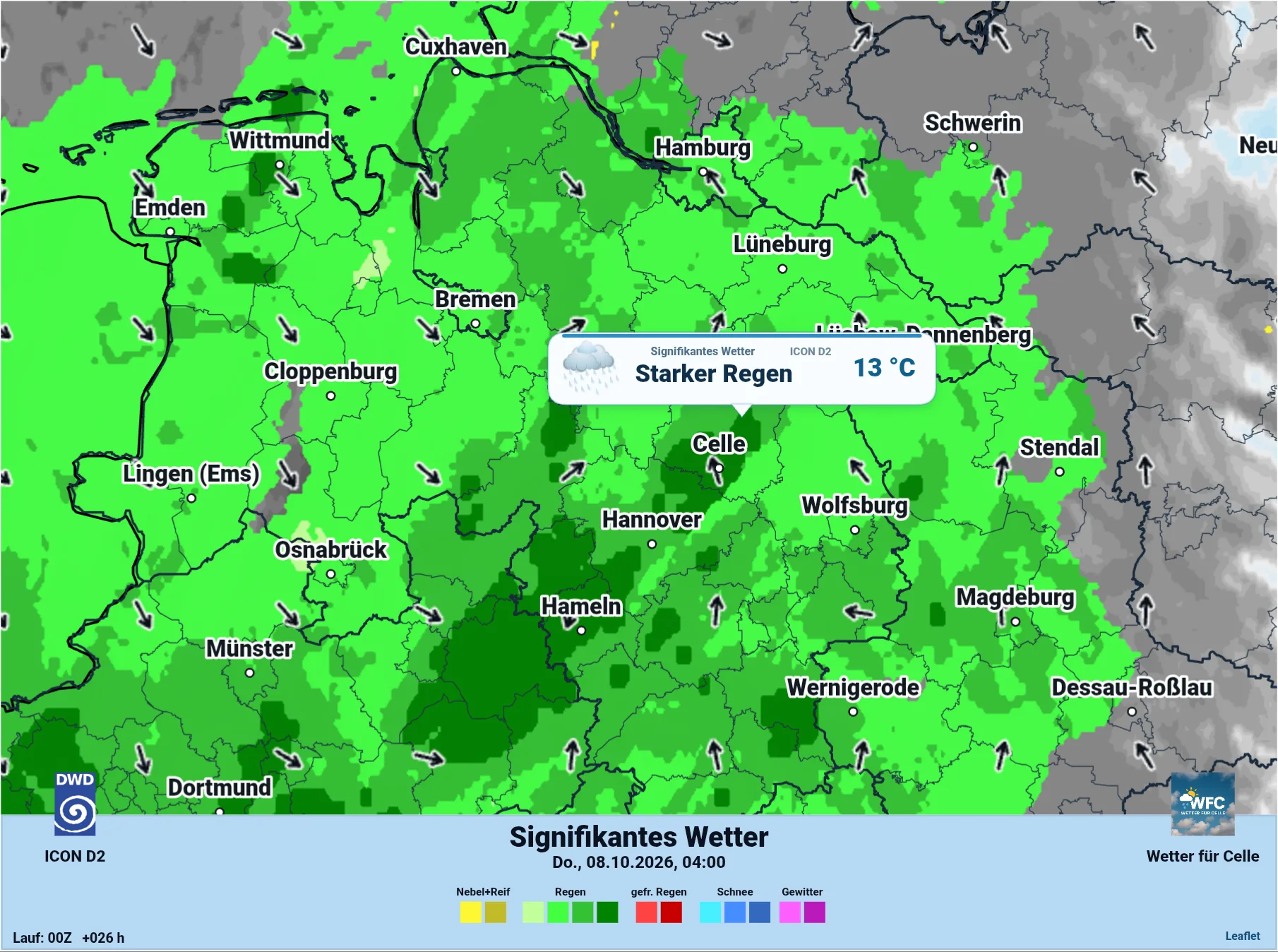 Tagsüber viel Sonne, nachts Kaltfront mit Regen