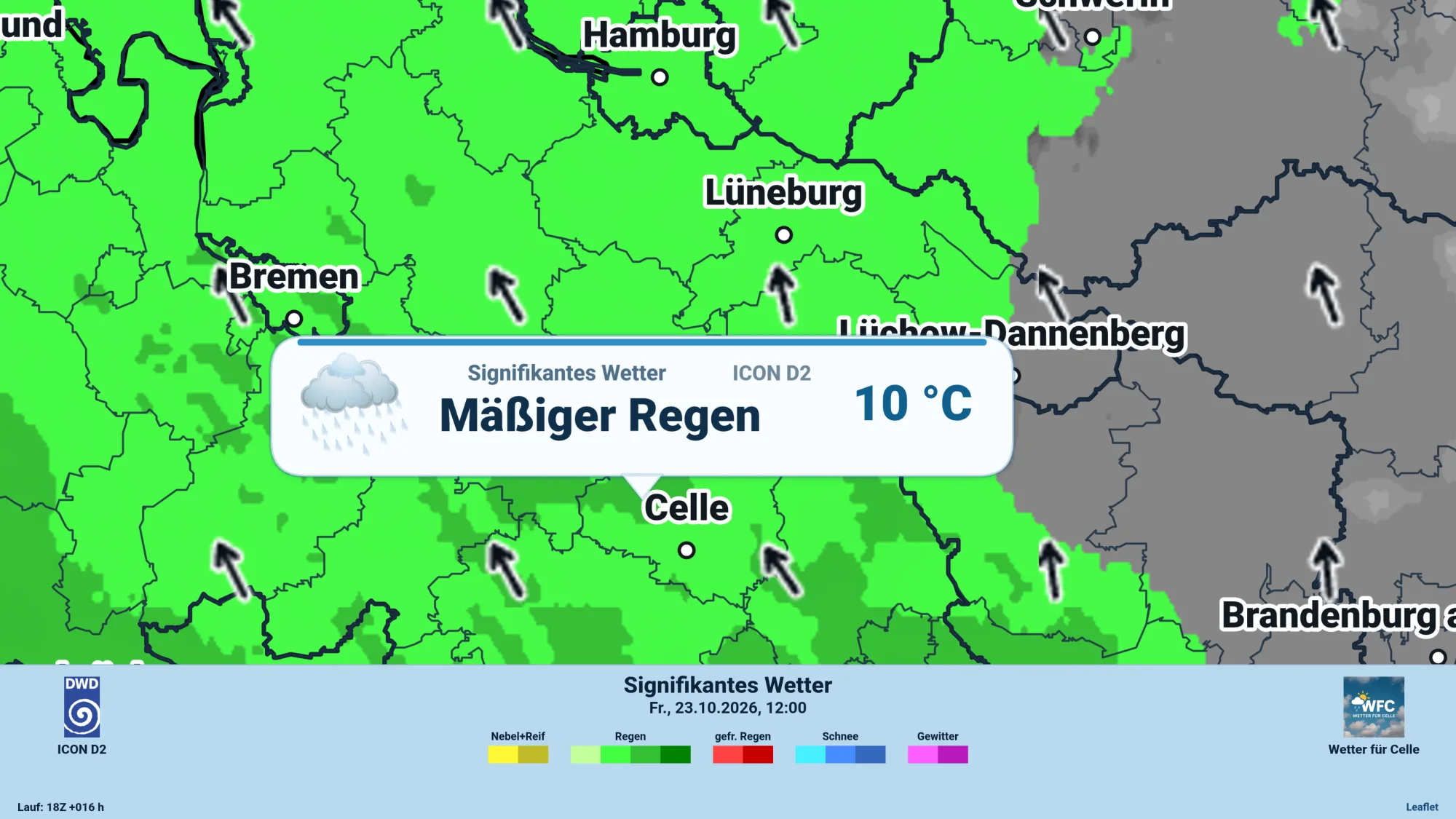 Sturmtief Luise bringt Regen und Windböen