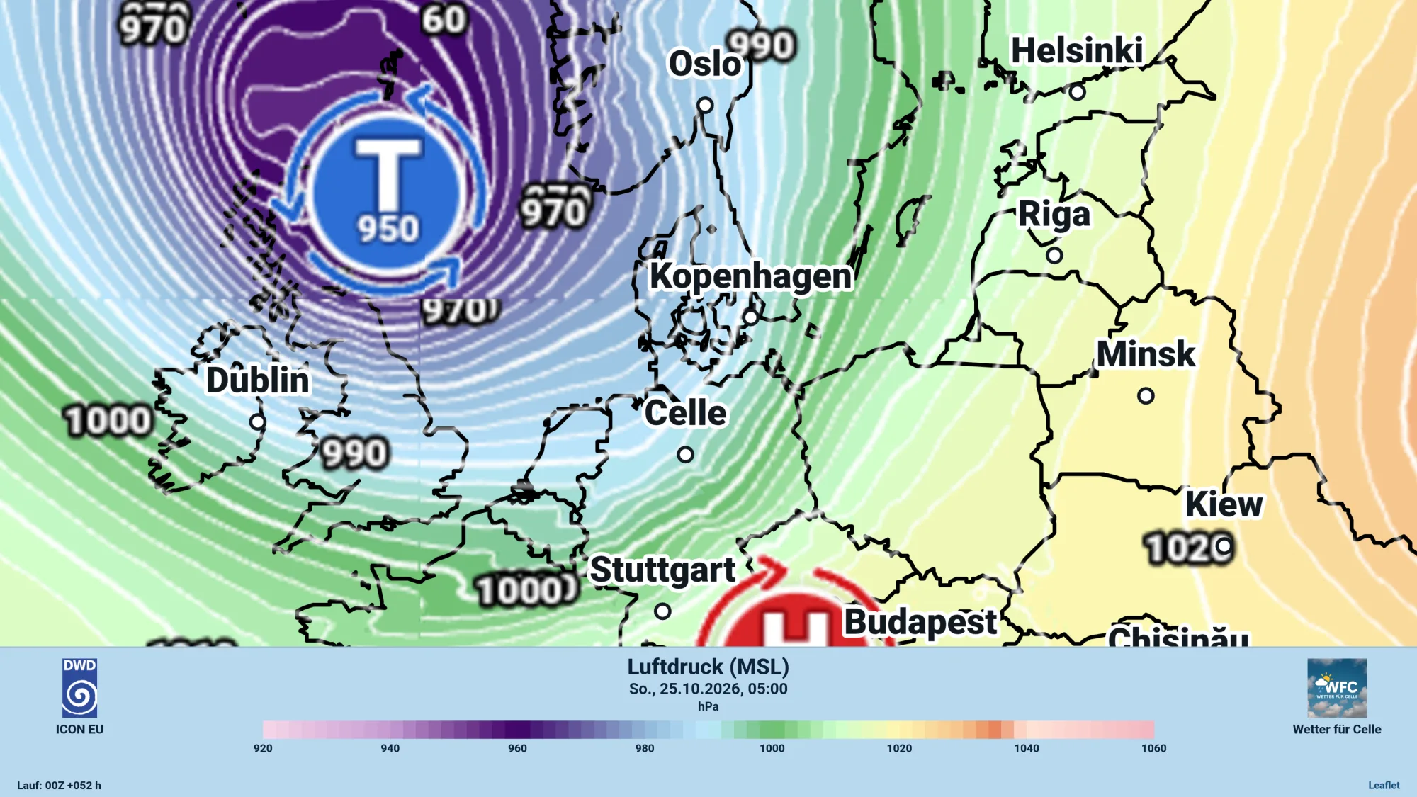 Das Orkantief nähe britischen Inseln - Einfluss auf unser Wetter am Sonntag