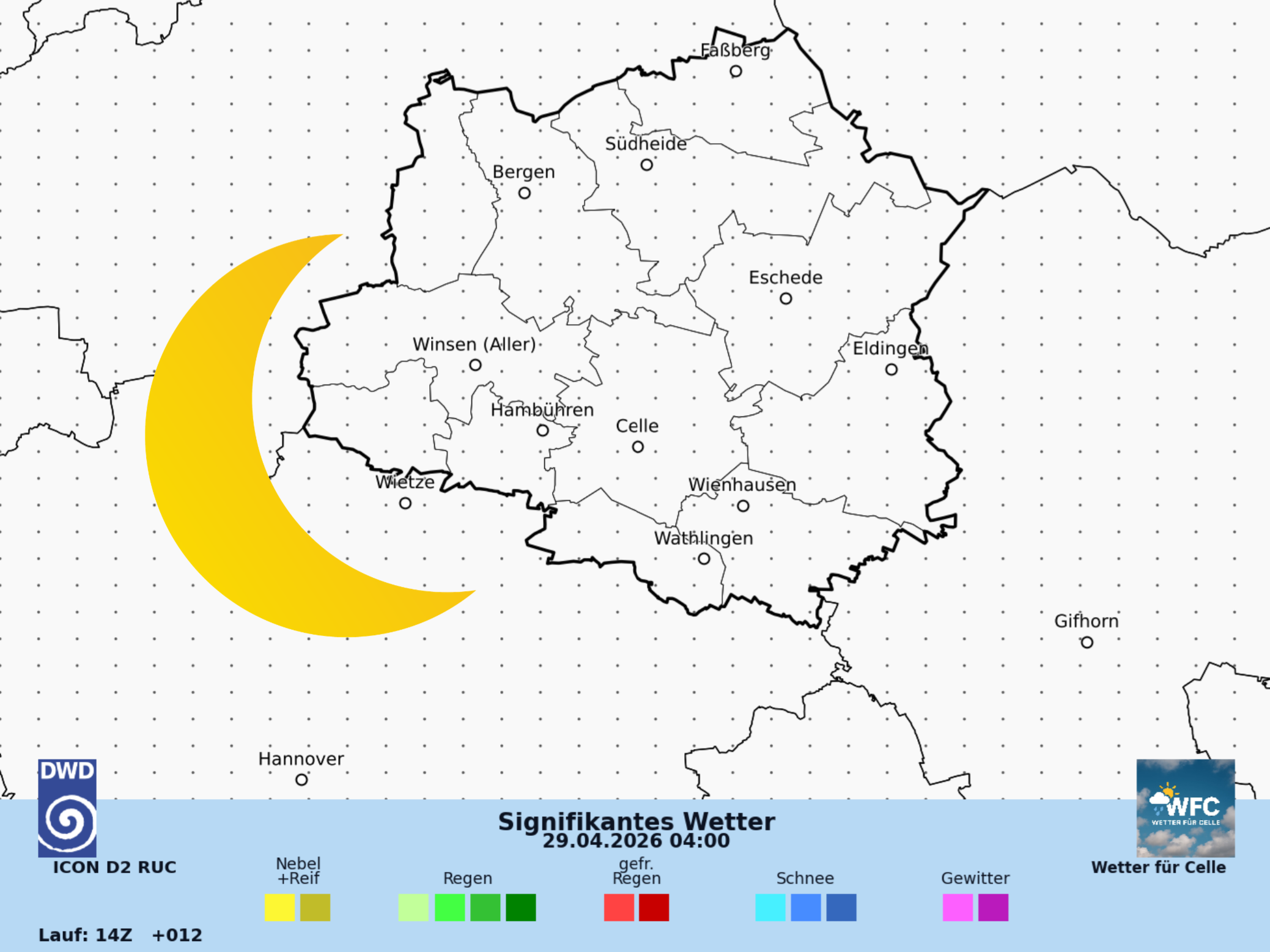 Das Wetter der Nacht 28/29.04.2026 - Sternenklar
