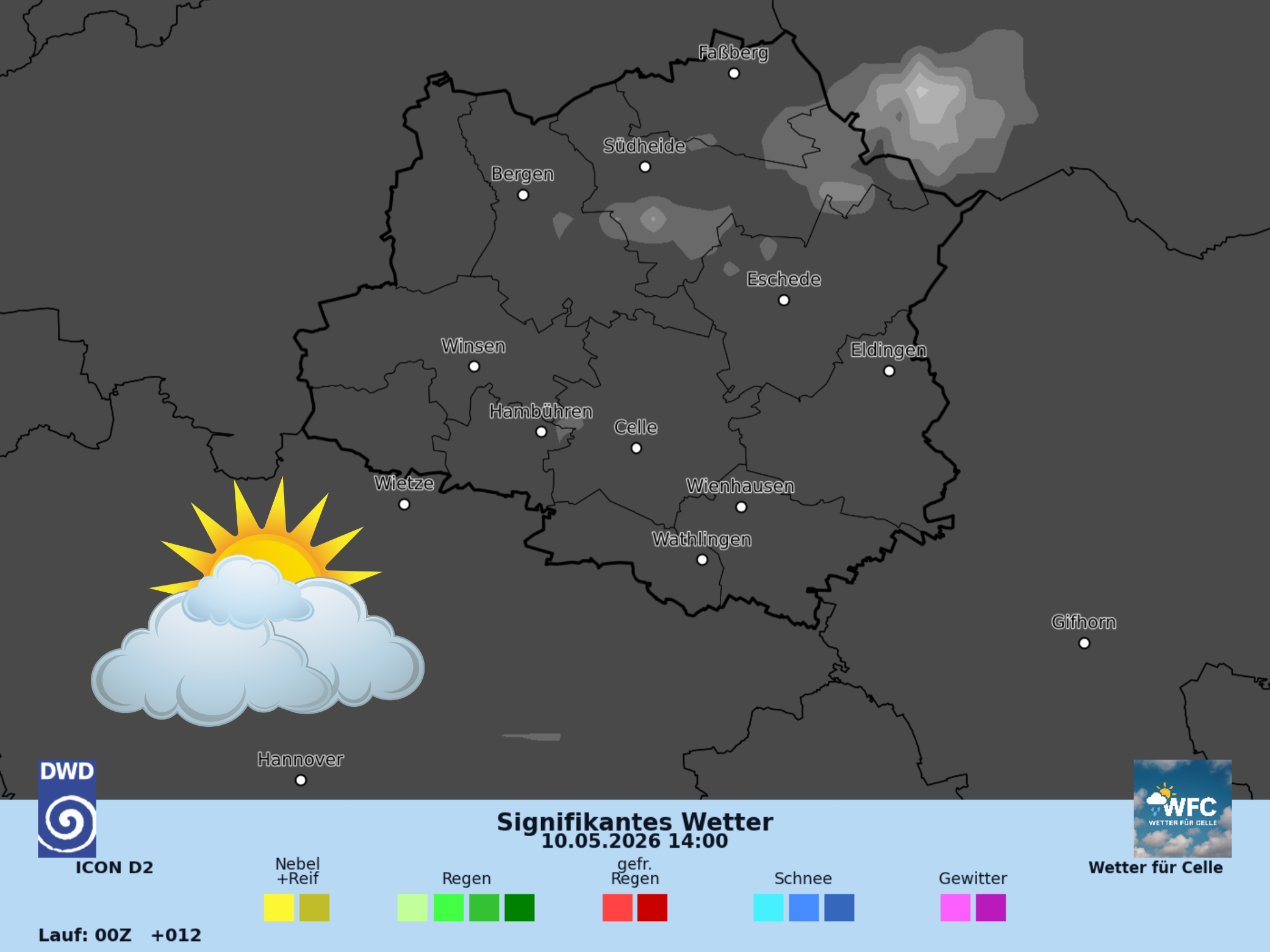 Das Wetter für So, 10.05.2026 - mehr Tiefdruckeinfluss