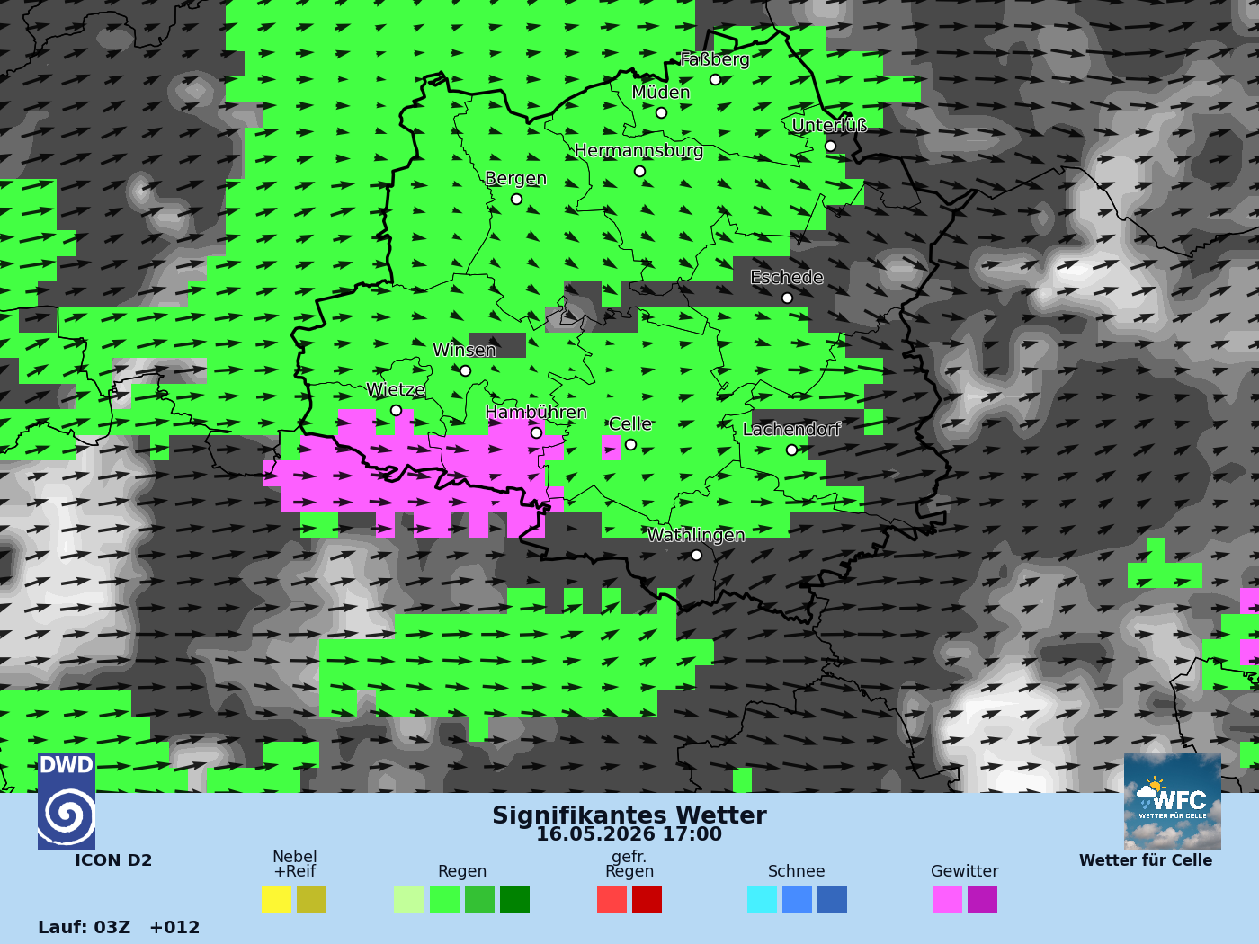 Das Wetter für Sa, 16.05.2026 - weiterhin Schauerwetter